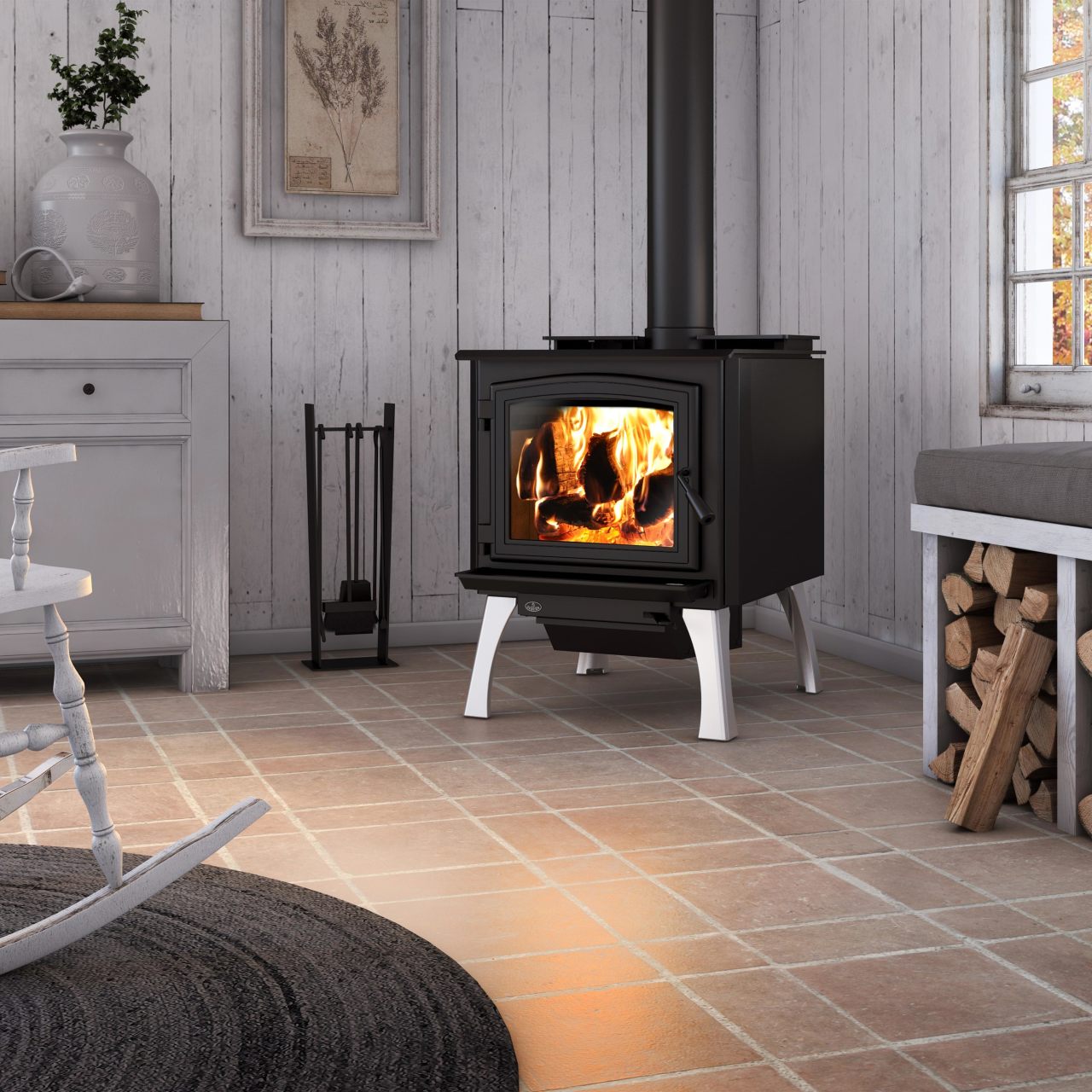 Osburn Metallic Black 3300 EPA Wood Stove - OB03300