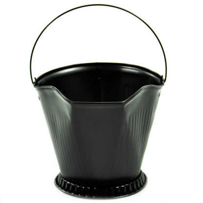 Black Fireplace Coal Hod with Wire Handle