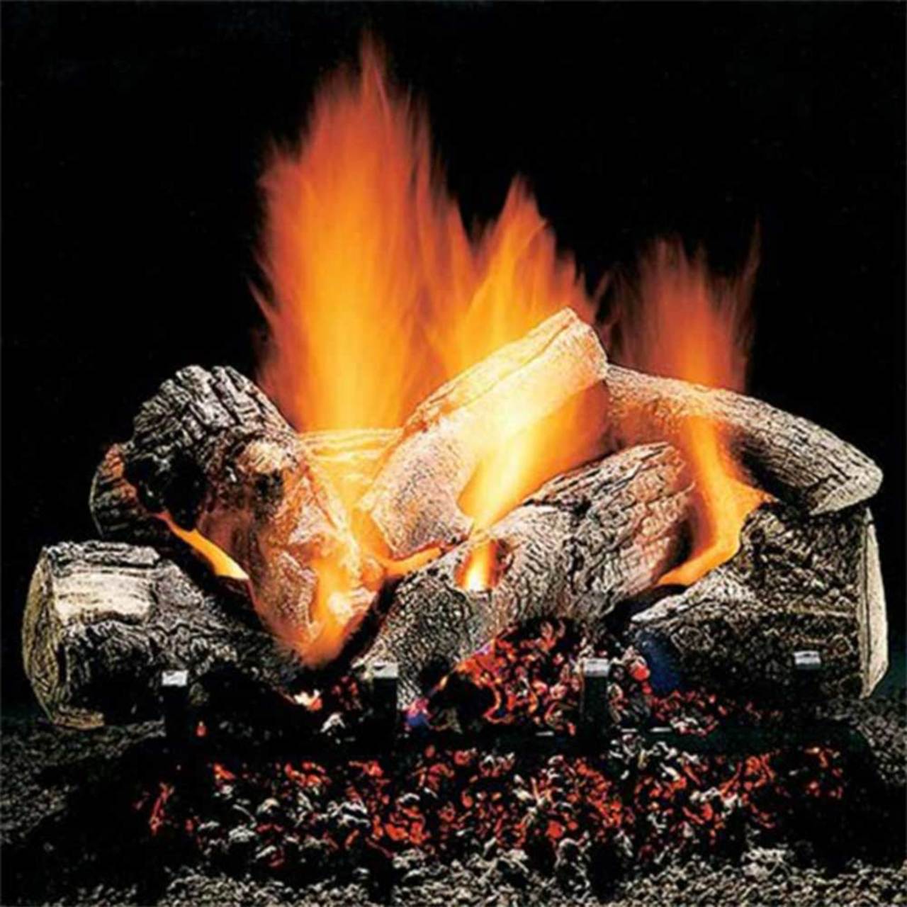 Hargrove 24'' Natural Gas Burnt Oak Vented Gas Log Set