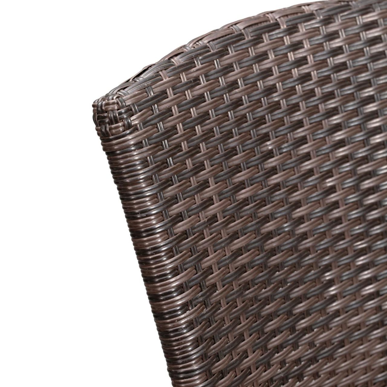 Set of 4 Outdoor Wicker Chairs - Mocha