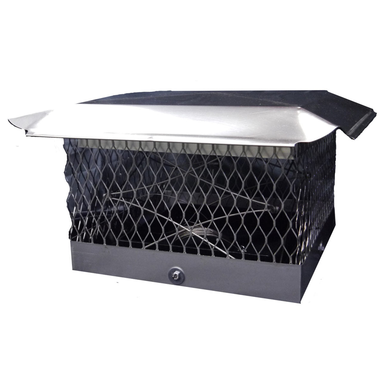 The Top Damper Plus Steel Chimney Cap/Damper - 8" x 17"