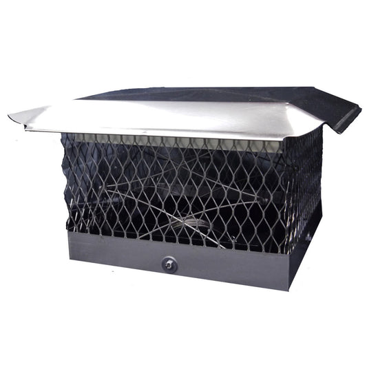 The Top Damper Plus Steel Chimney Cap/Damper - 8" x 17"