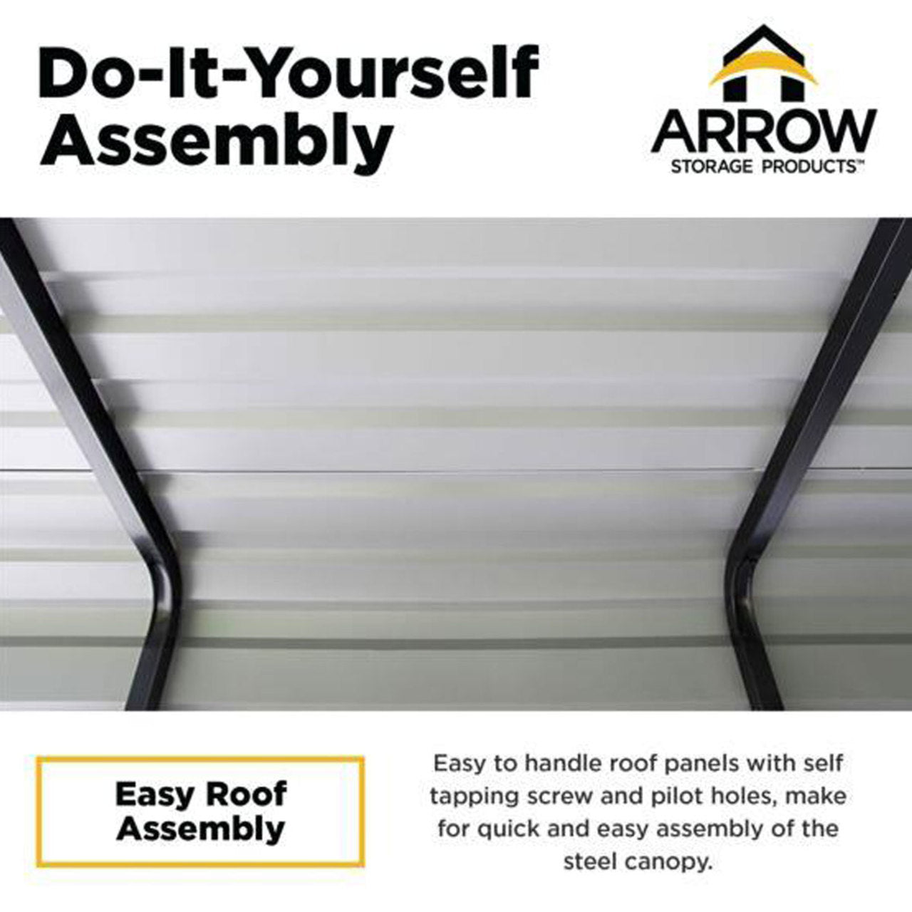 Arrow Carport 20 x 20 x 7 Ft. - Eggshell