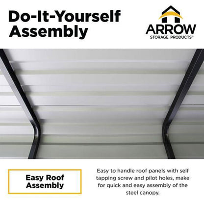 Arrow Carport 20 x 20 x 7 Ft. - Eggshell