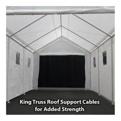 King Canopy  10 x 20 White 8 Leg Enclosed Canopy