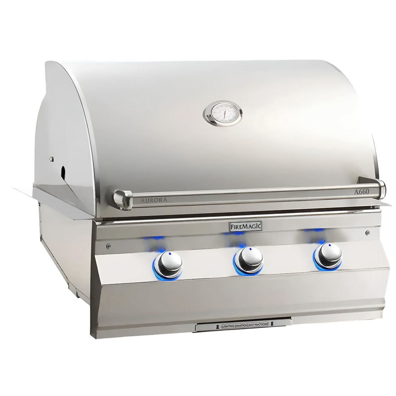 FireMagic A660i Aurora 30" Built-In Grill with Analog Thermometer and Infrared Burner NG-LP - A660I7LA