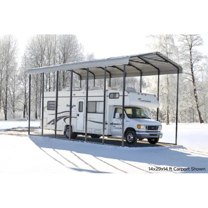 Arrow Carport 14 x 20 x 14 Ft. - Charcoal