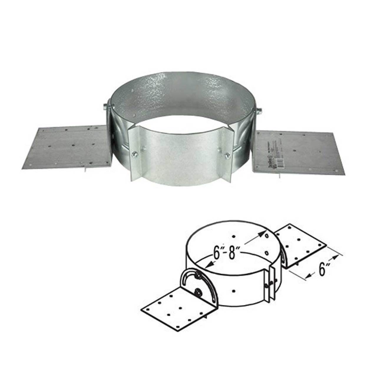 DuraTech 6'' and 8'' Adjustable Roof Support - 6DT-ARS | Chimney