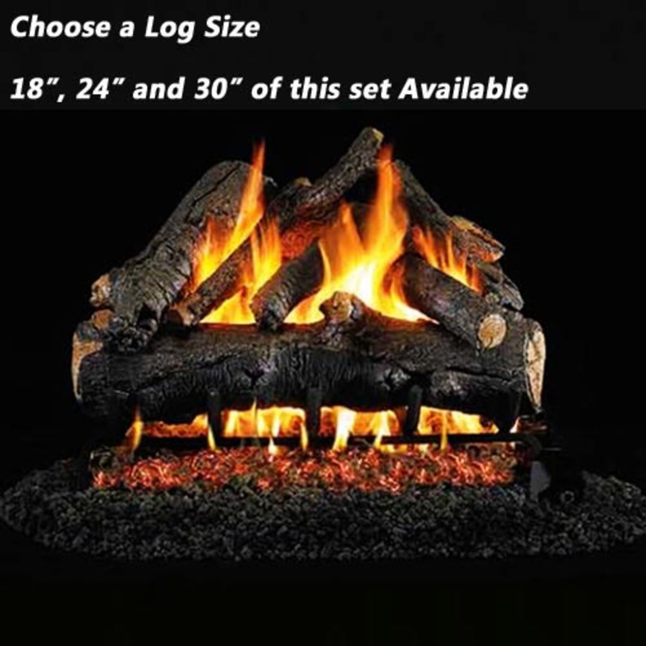 18''-30'' Peterson Real Fyre American Oak Vented Natural Gas Log Kit