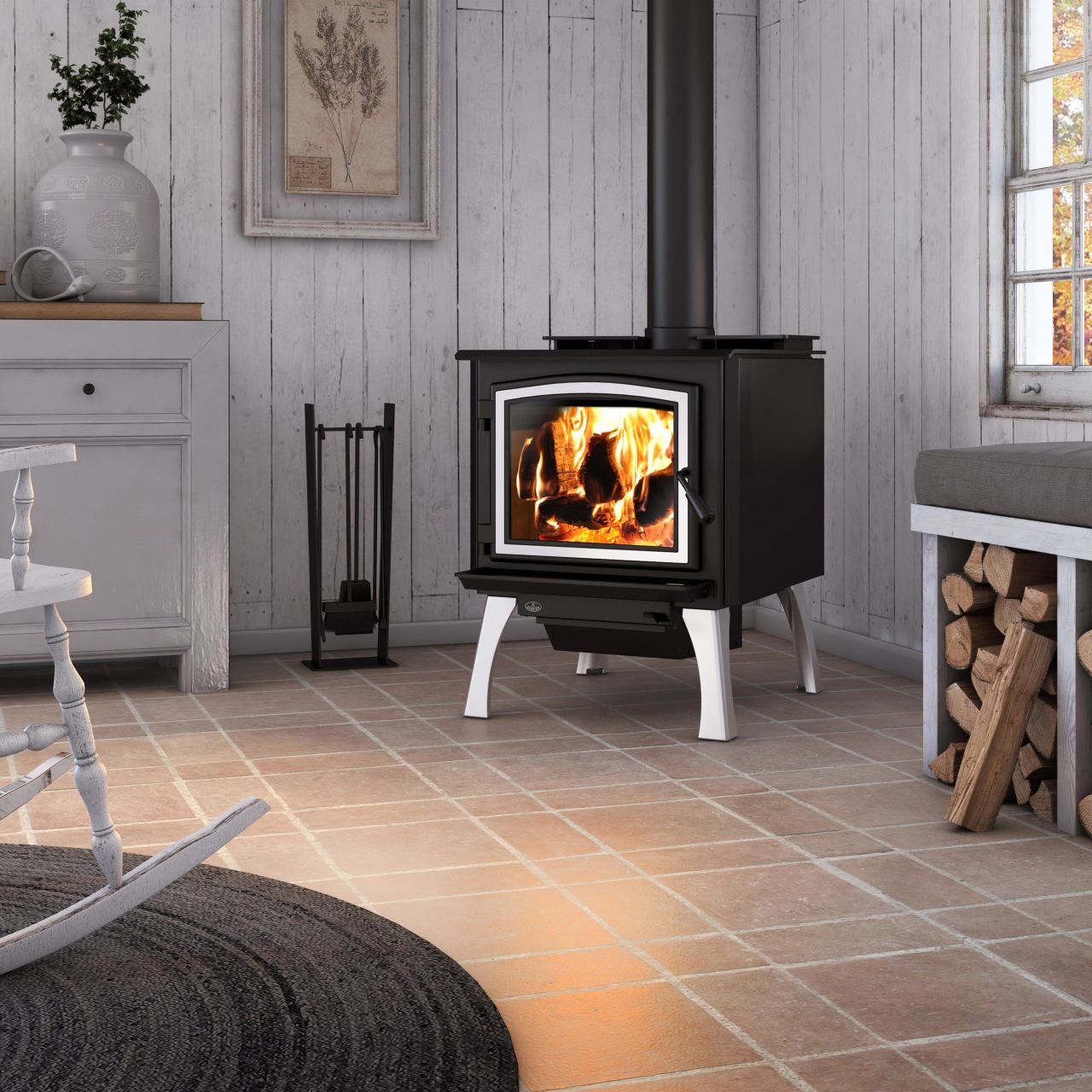 Osburn Metallic Black 3300 EPA Wood Stove - OB03300