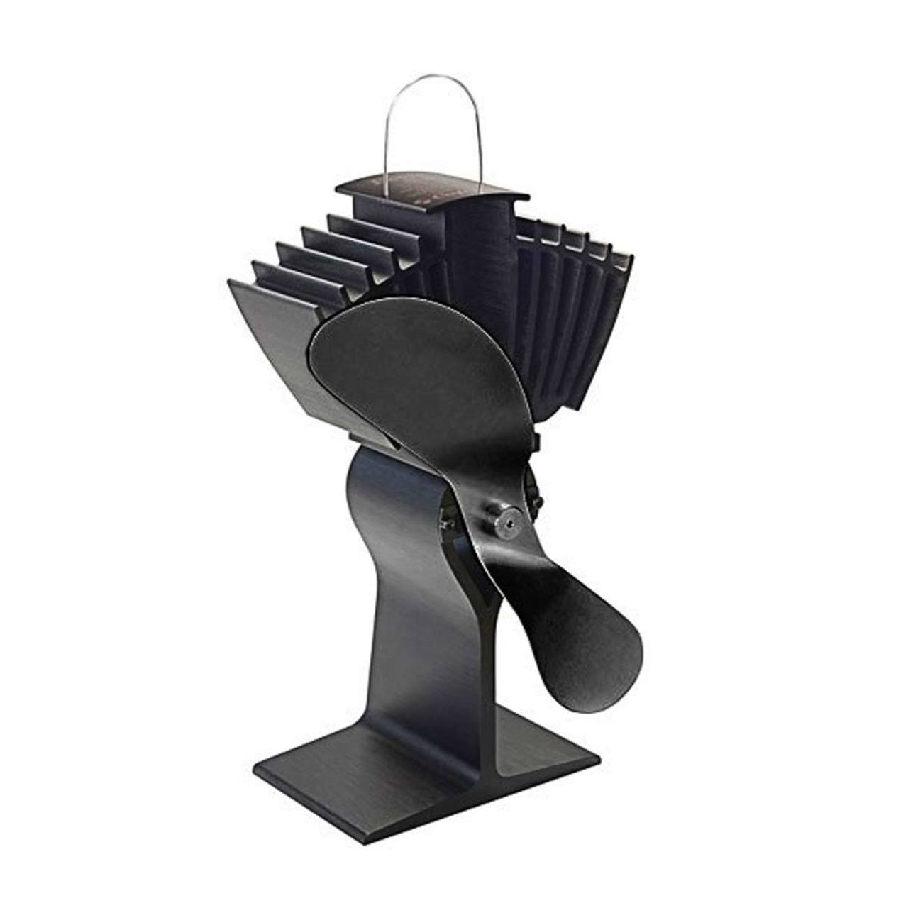 EcoFan AirMax Heat Powered Wood Stove Fan - Black  Colored Blades