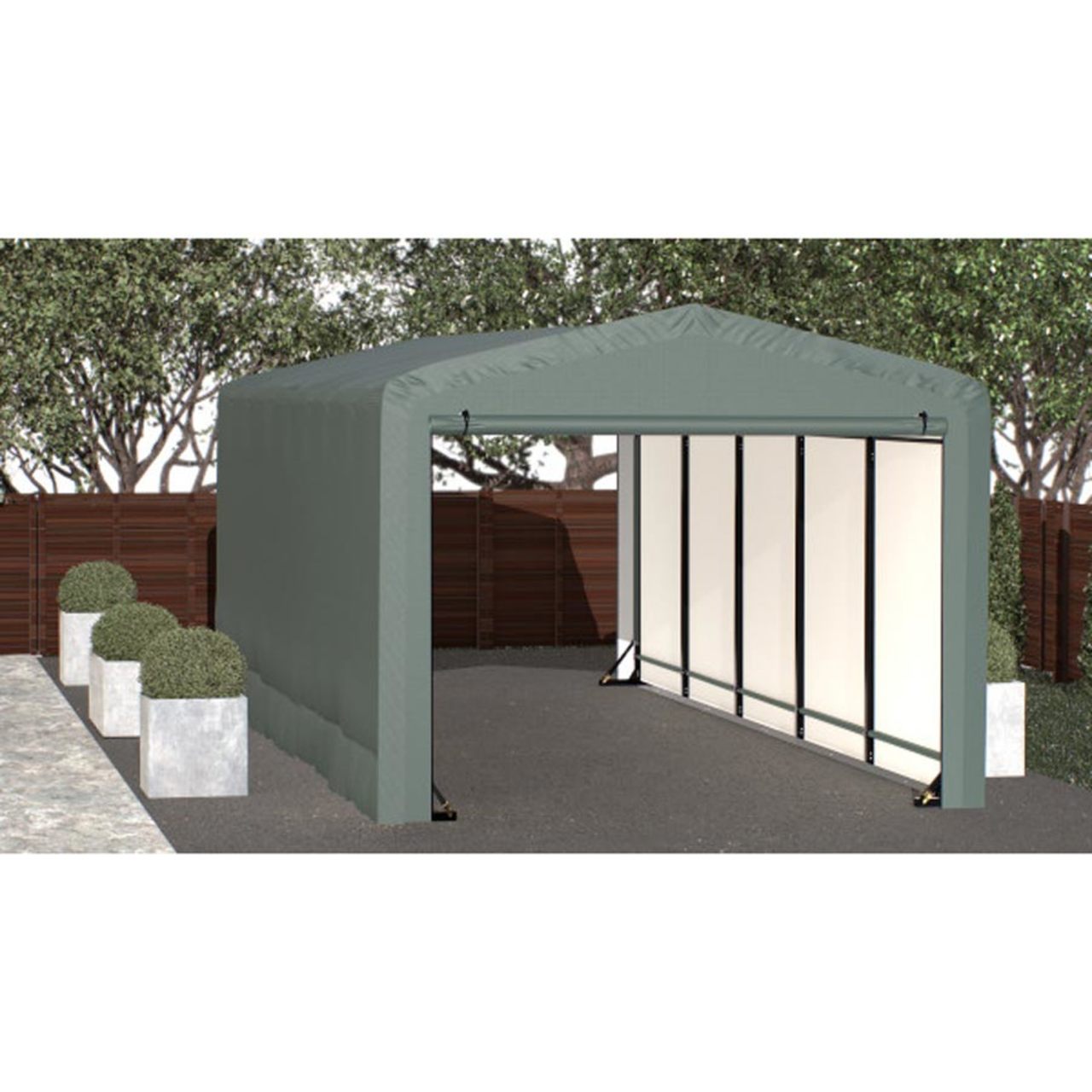 ShelterTube 10' x 23' x 8' Wind & Snow-Load Rated Garage - Green