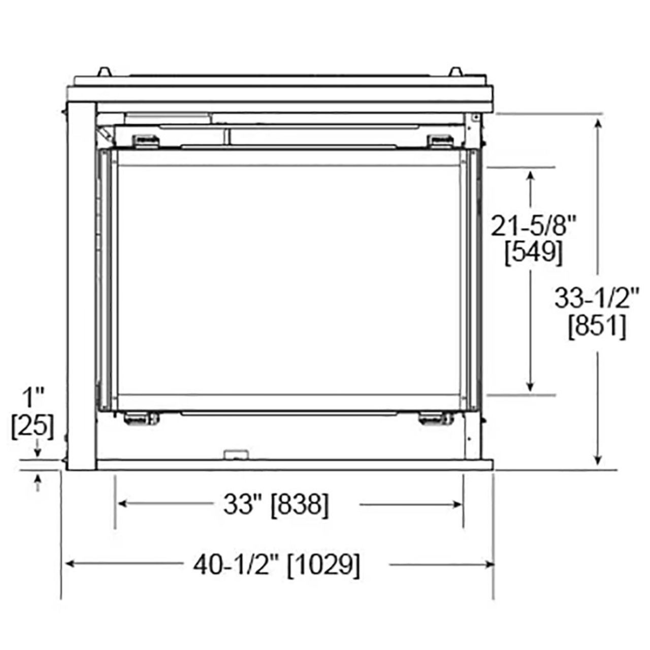 Majestic 36" Pier Multi Side Top/Rear Gas Fireplace - PIER-DV36IN
