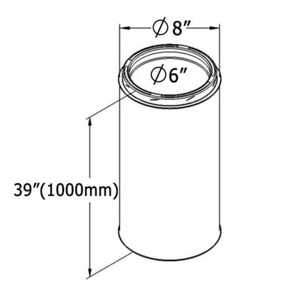 Shasta Vent 6 Inch x 39 Inch Chimney Pipe