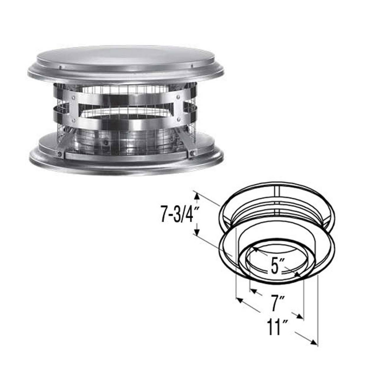 5" DuraTech Chimney Cap - 5DT-VC