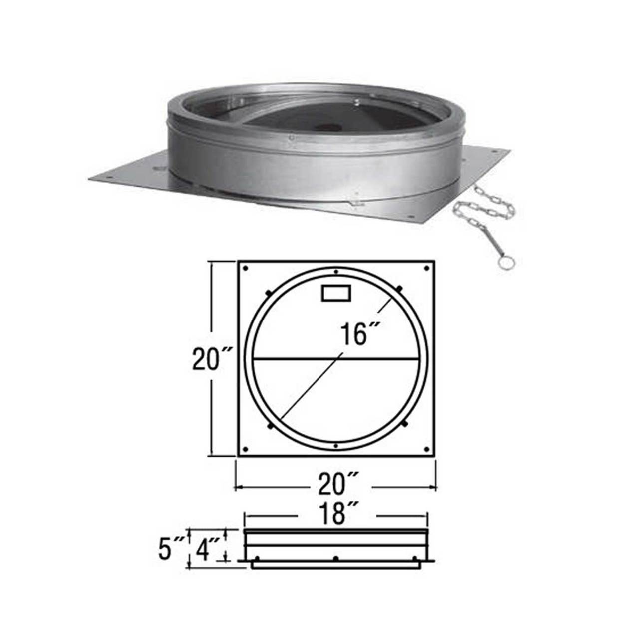 16'' DuraTech Anchor Plate with Damper - 16DT-APD