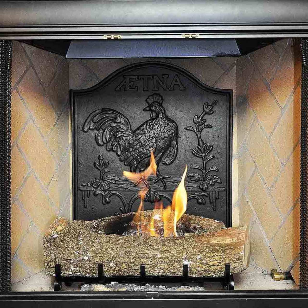 Aetna Cast Iron Fireback - 26" H x 22" W