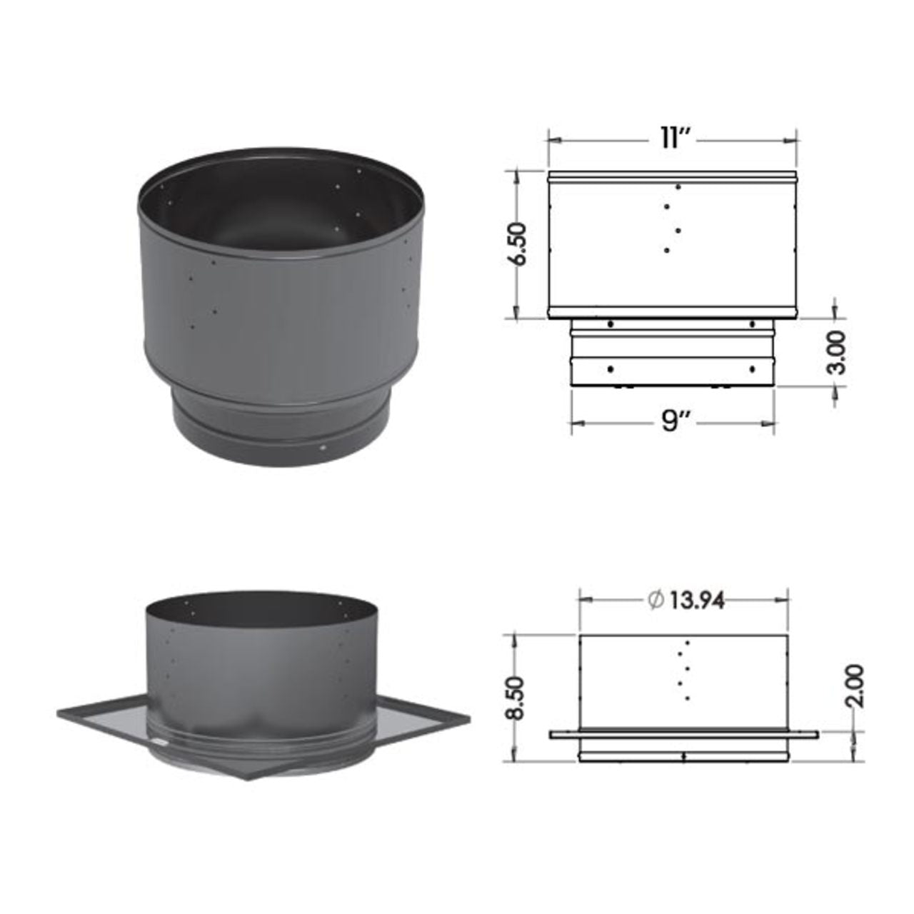 5" DuraTech Round Ceiling Support Box - 5DT-RCS