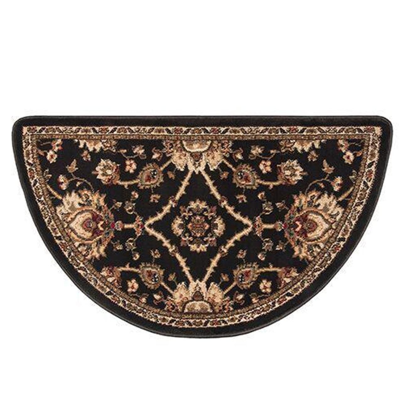 42" Half Round Regal Black Hearth Rug