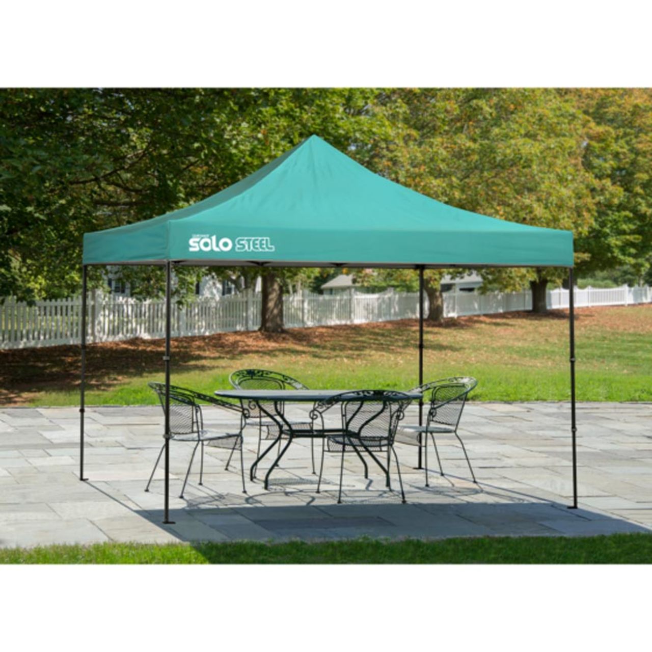 Solo Steel 100 10' x 10' Straight Leg Canopy - Turquoise