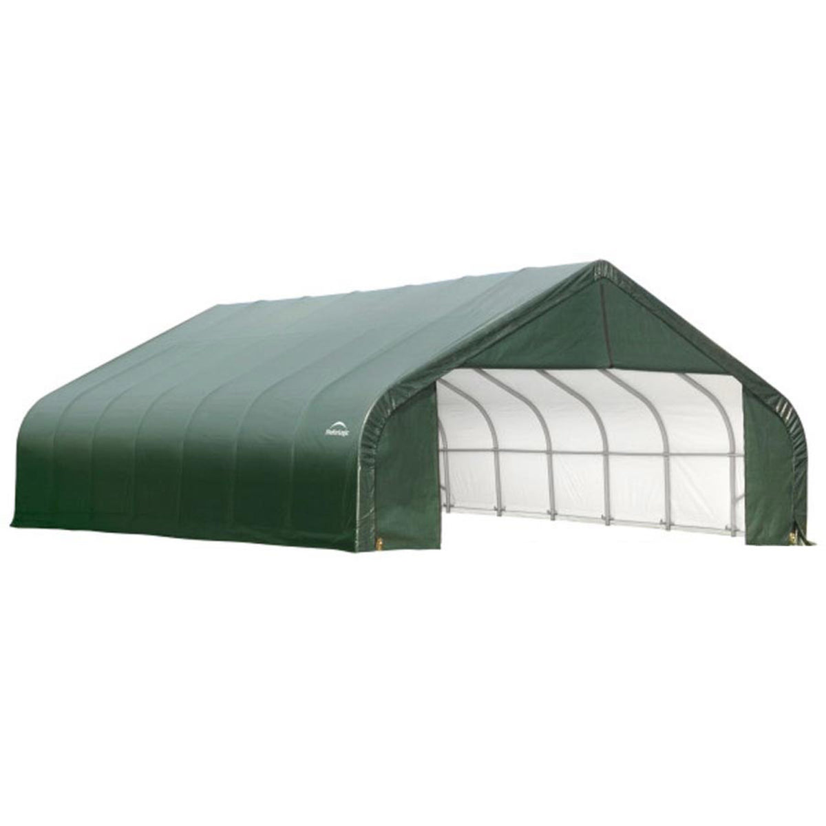 ShelterCoat 28' x 28' Garage With 15.5' Peak Roof - Green