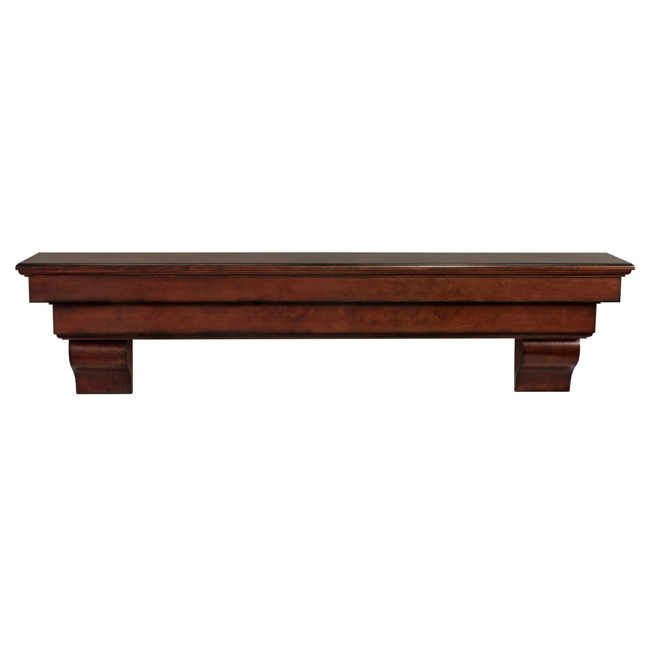 72" Auburn Distressed Cherry Finished Fireplace Shelf by Pearl Mantels