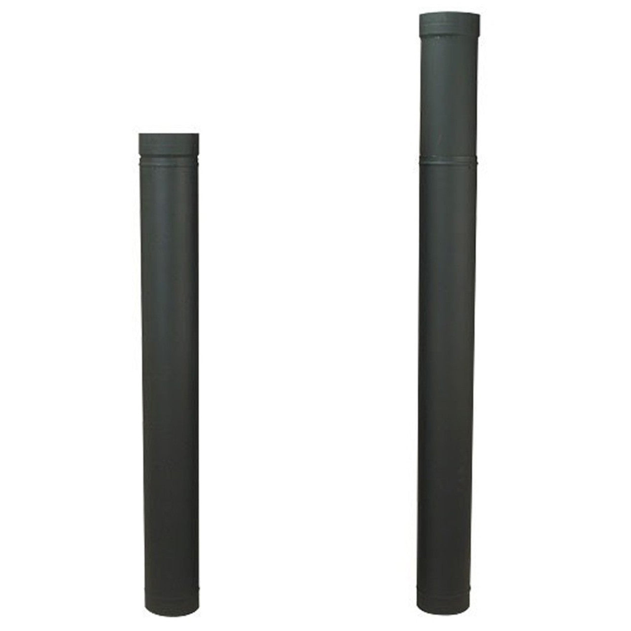 8" HeatFab 38" to 70" Adjustable Black Stovepipe - 2806B
