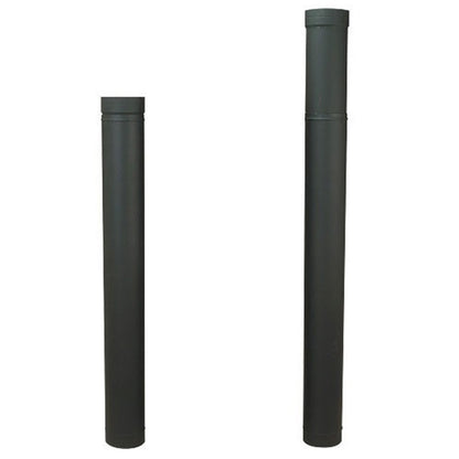 8" HeatFab 38" to 70" Adjustable Black Stovepipe - 2806B