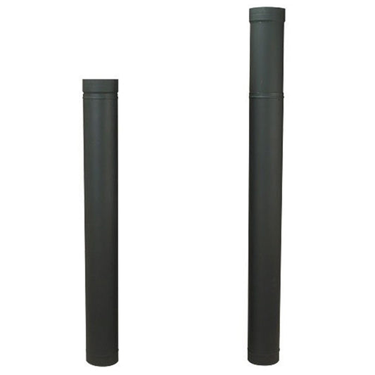 8" HeatFab 38" to 70" Adjustable Black Stovepipe - 2806B
