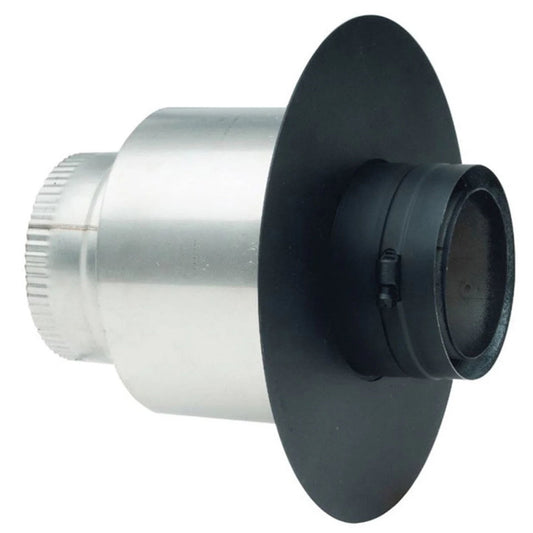3" x 4" Ventis PelletVent Pipe 304L Galvanized Inner/Black Outer 6 Masonry Adaptor - VP-MA036-4