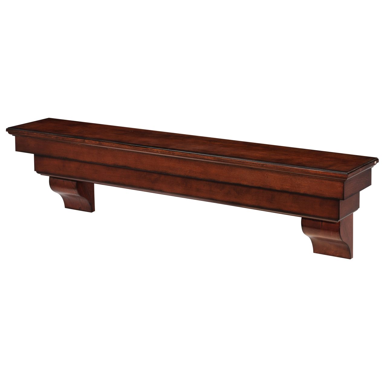 72" Auburn Distressed Cherry Finished Fireplace Shelf by Pearl Mantels