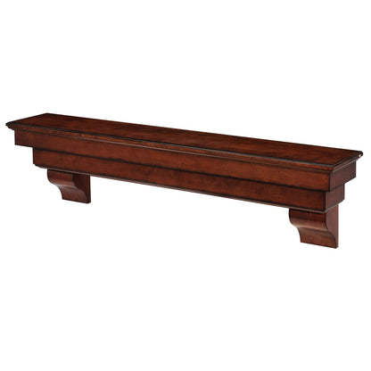 72" Auburn Distressed Cherry Finished Fireplace Shelf by Pearl Mantels