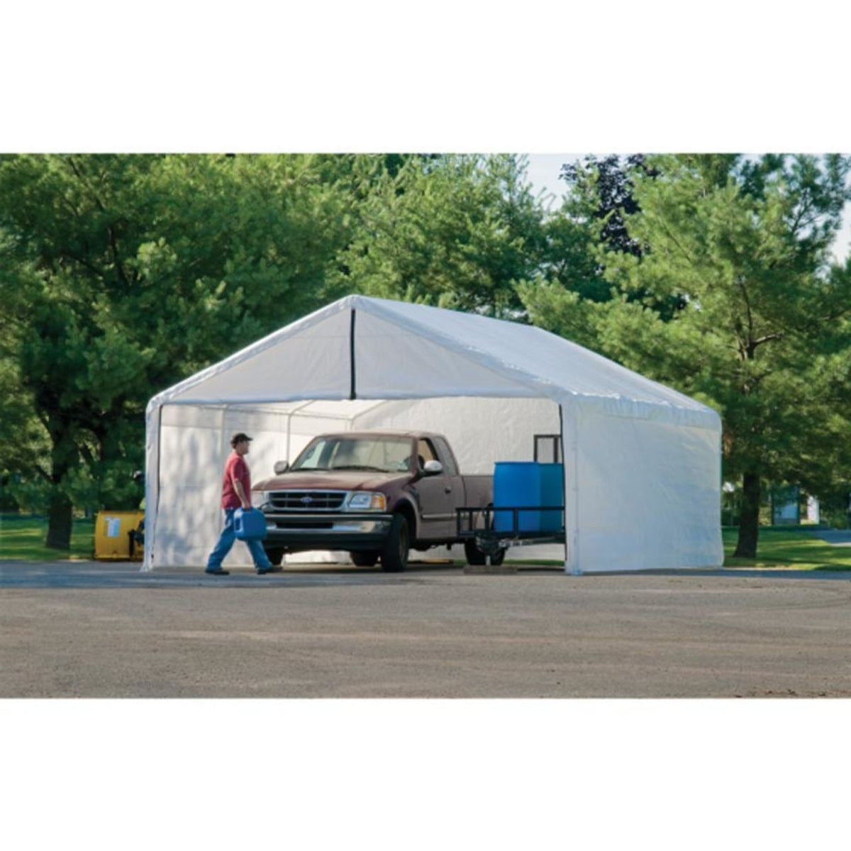 Enclosure Walls ONLY for ShelterLogic 18' Ã— 40' Canopy in White