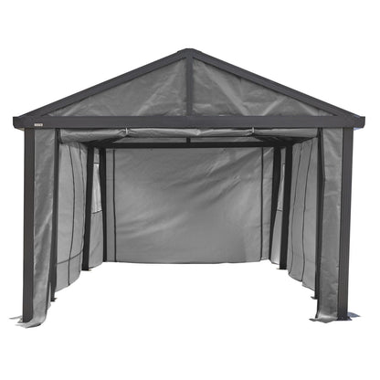 Samara 12' x 20' Carport Enclosure Kit - Gray