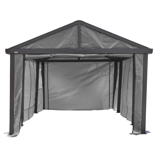 Samara 12' x 20' Carport Enclosure Kit - Gray