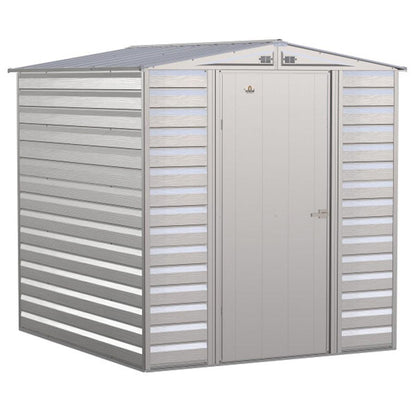 Arrow Select 6 x 7 Steel Storage Shed - Flute Gray