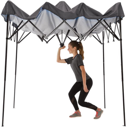 Expedition EX100 One Push 10' x 10' Straight Leg Canopy - Charcoal
