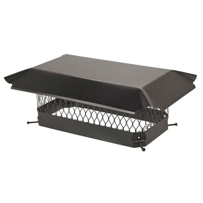 9" x 18" Hy-C Black Galvanized Chimney Cap