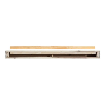 60" Acacia Fireplace Shelf by Pearl Mantels - Weathered Gray Finish