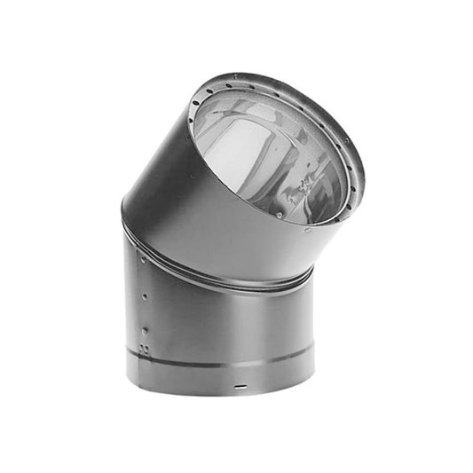 6" DVL 45 Degree Double-Wall Black Elbow - 6DVL-E45