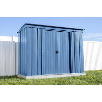 Arrow Classic Steel Storage Shed 8 x 4 -  Blue Gray