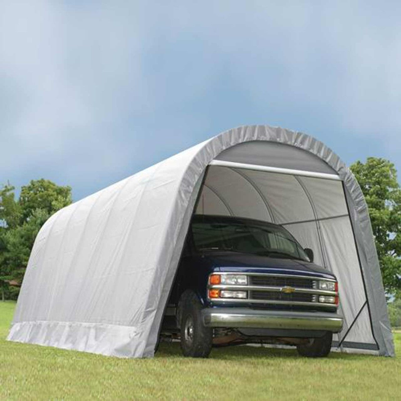 ShelterLogic 12' x 24' x 10' RoundTop Steel Gray Garage - 74332