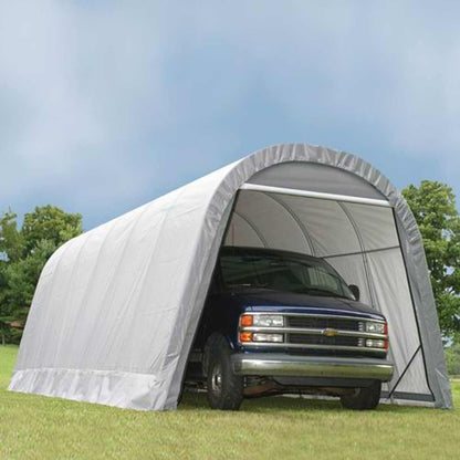 ShelterLogic 12 x 24 x 10 RoundTop Steel Gray Garage - 74332