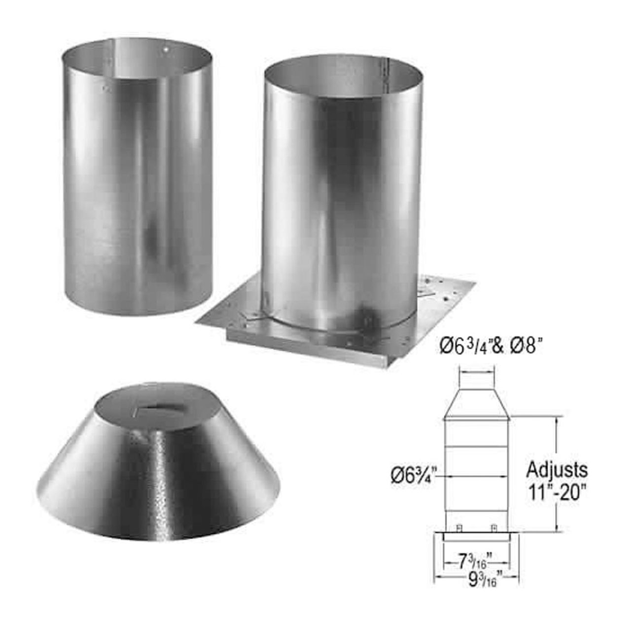 4" x 6 5/8" DirectVent Pro Attic Insulation Shield - 46DVA-IS
