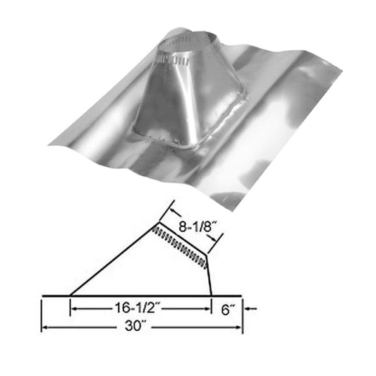 6" Selkirk Metal Roof Flashing 2/12 to 6/12 Pitch - 206845