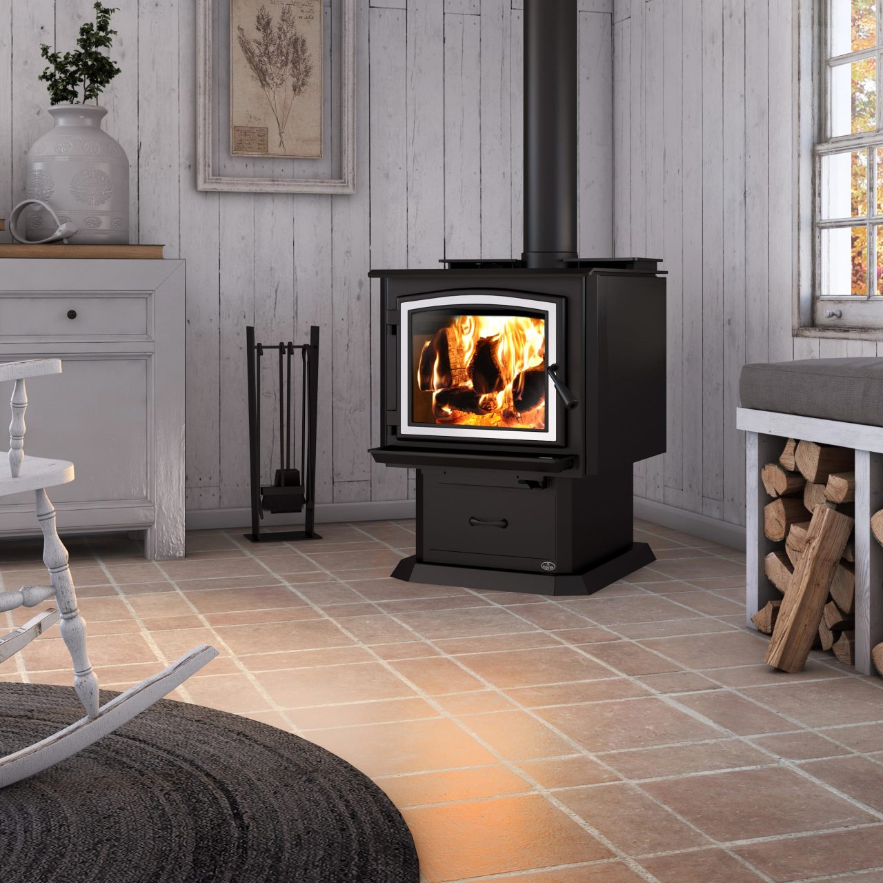 Osburn Metallic Black 3300 EPA Wood Stove - OB03300