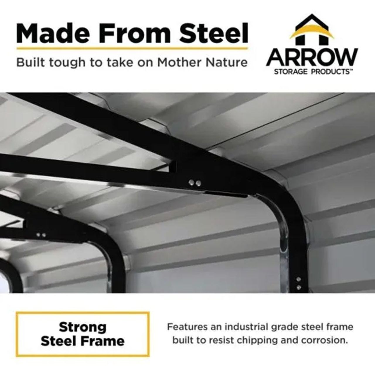 Arrow Carport 10 x 15 x 7 Ft. - Charcoal