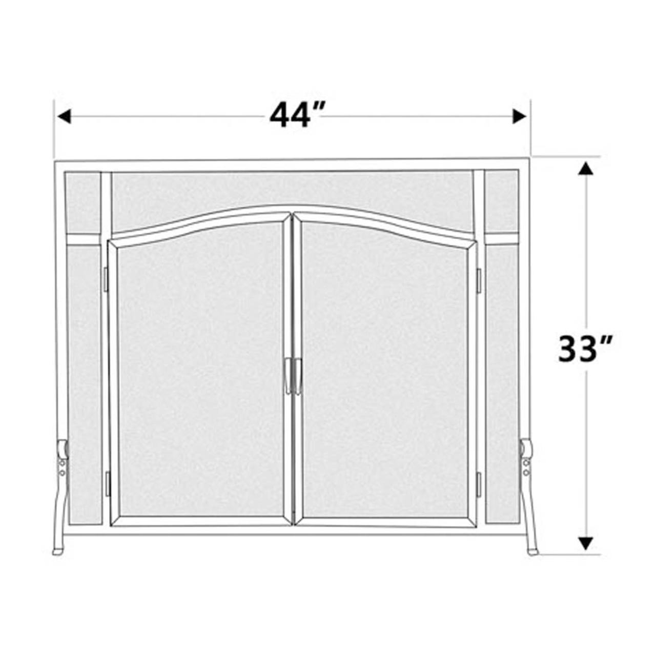 Pilgrim Forged Iron Arched Door Screen - BB