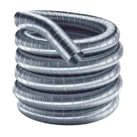 Stainless Steel Flexible Chimney Flue Liner Single Skin Flexi Pipe Stove Tube