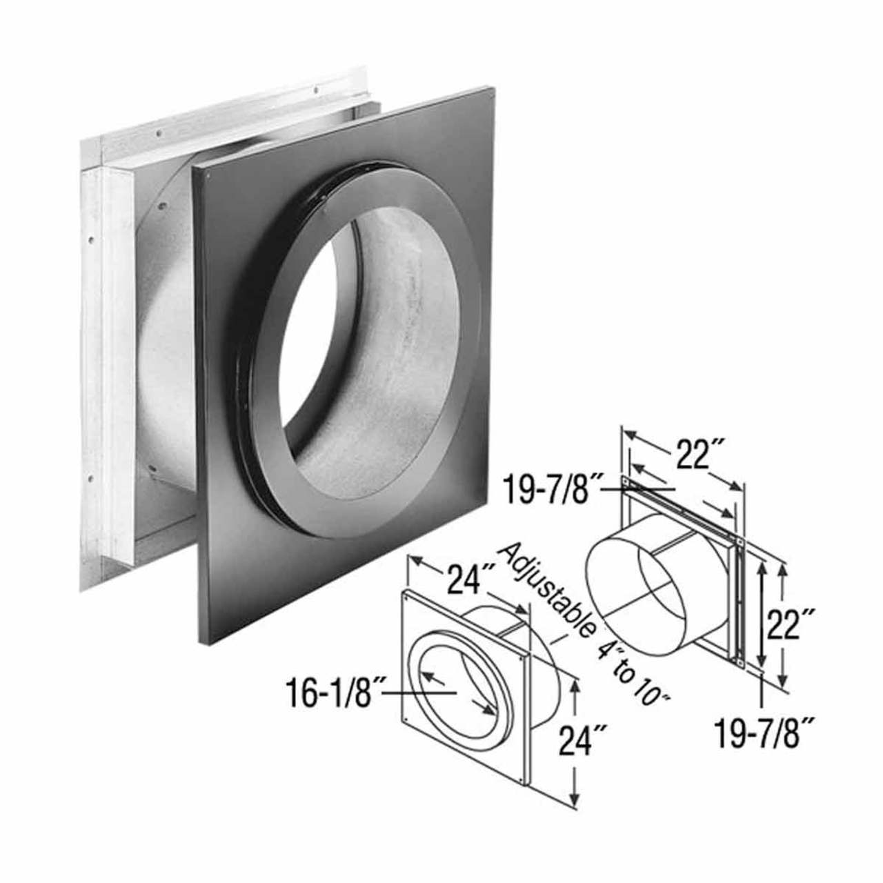 14'' DuraTech Wall Thimble - 14DT-WT